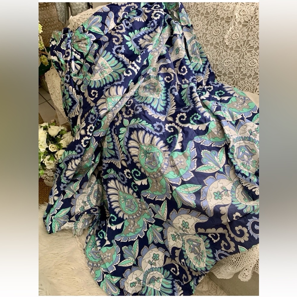 Pb Teen Dorm 2016 Deco Medallion Floral Duvet Cover Navy Multi Twin